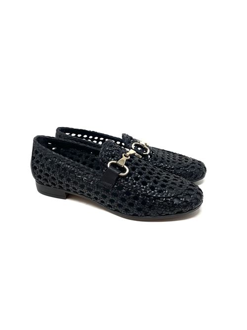 Mocassino donna intrecciato IL LACCIO | 3758PELLEBLACK